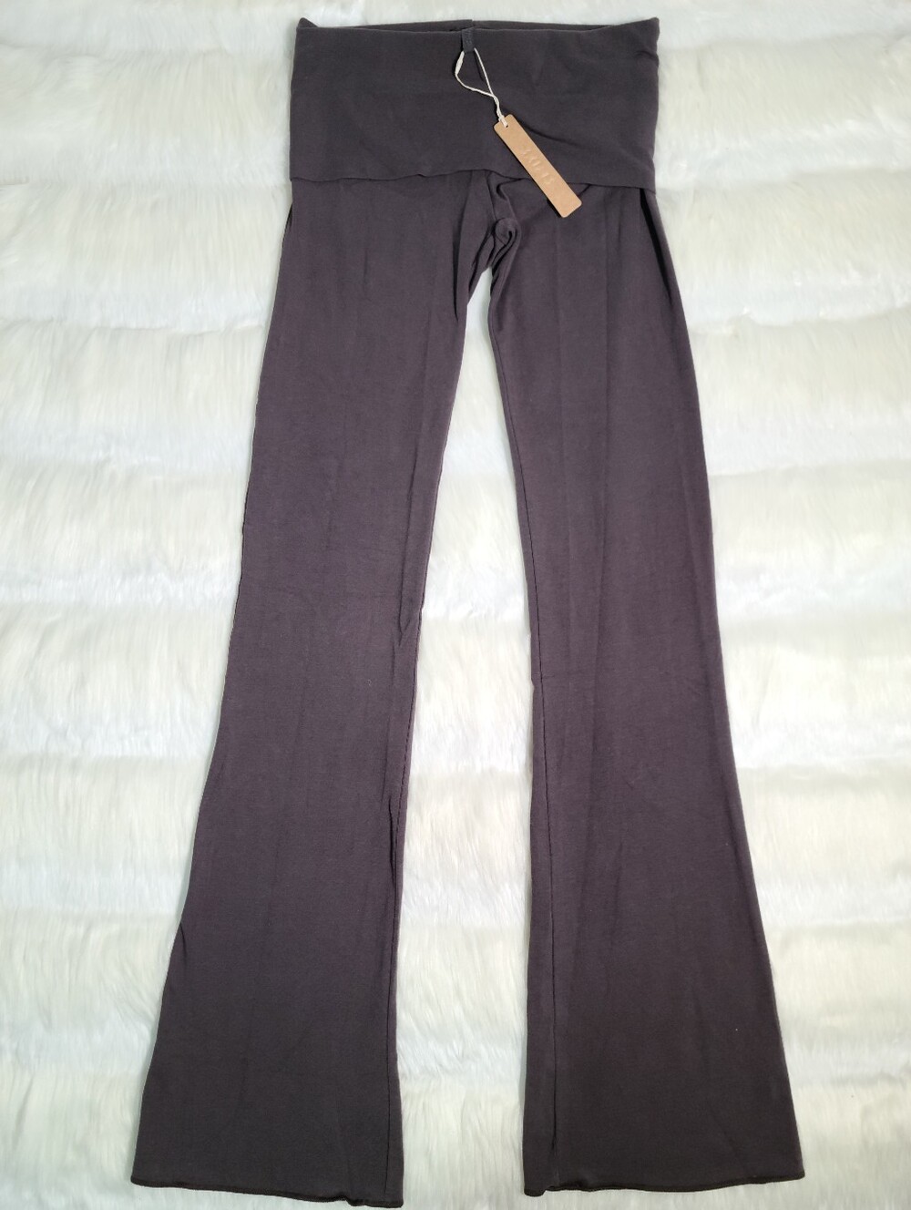 SKIMS Cotton Jersey Foldover Flare Pants Iron Women XS NEW